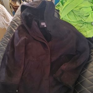 Liz Claiborne Black Hooded Coat